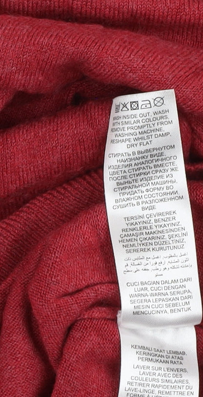 Thomas Nash Red V-Neck Men's Pullover Jumper M