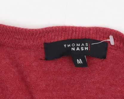 Thomas Nash Red V-Neck Men's Pullover Jumper M