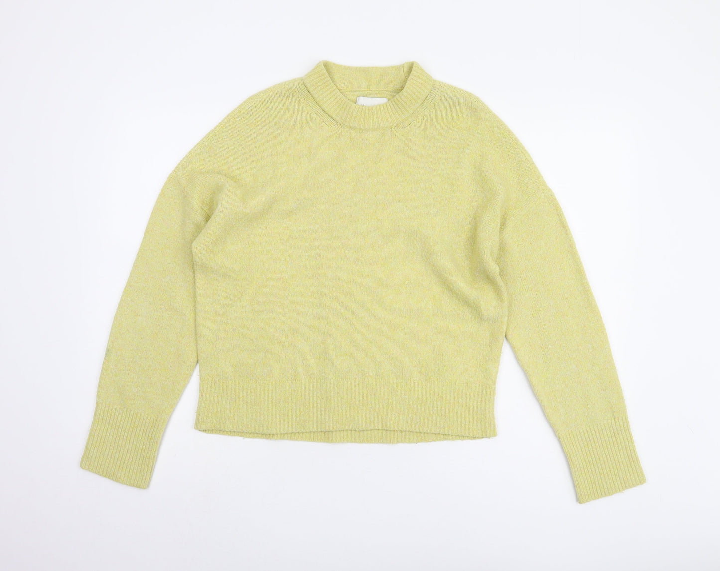 Abercrombie & Fitch Women's Yellow Mock Neck Pullover Jumper S