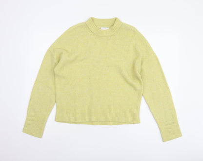 Abercrombie & Fitch Women's Yellow Mock Neck Pullover Jumper S
