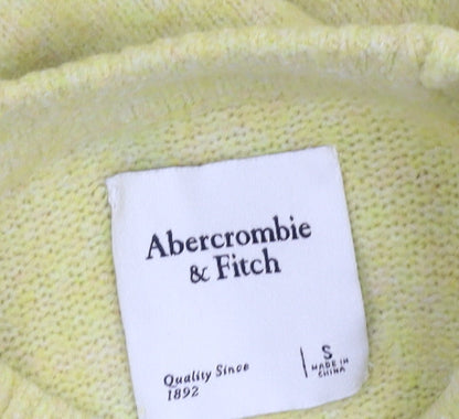 Abercrombie & Fitch Women's Yellow Mock Neck Pullover Jumper S