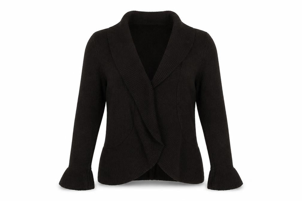 Womens UK Size M Viyella Black Cardigan Jumper