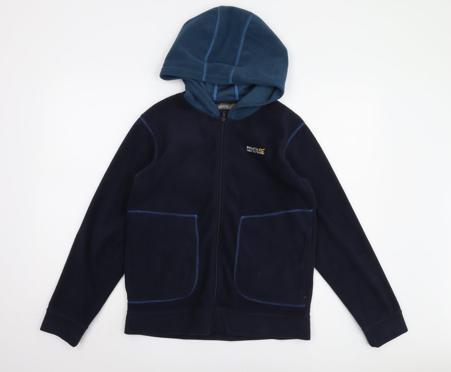 Regatta Boys Blue Hooded Jacket - Size 14