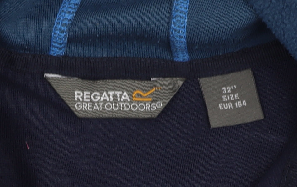 Regatta Boys Blue Hooded Jacket - Size 14