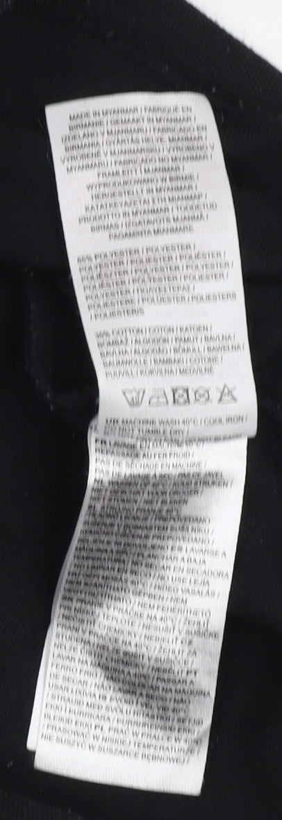 Slazenger Men's Black Polo Shirt L - Casual Solid Short Sleeve