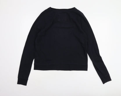 Abercrombie & Fitch Women's Black M Logo Pullover Sweatshirt