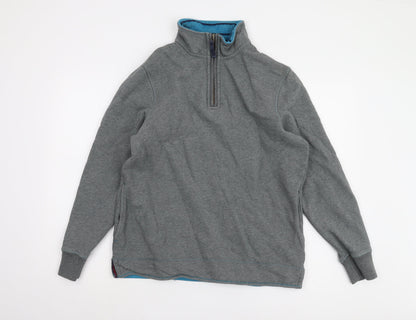 White Stuff Grey Men's Small Pullover Fleece Jacket