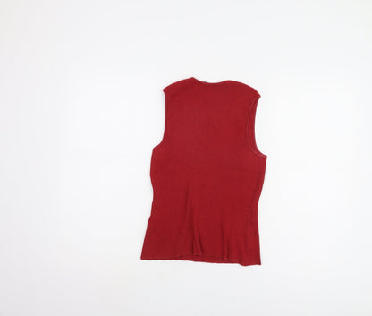 Jaeger Women's Red Medium Tank Top Knit Casual