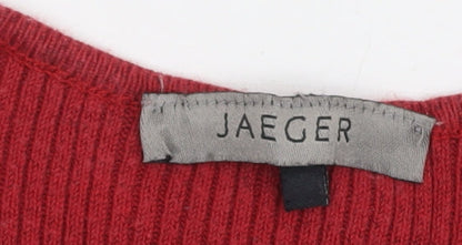 Jaeger Women's Red Medium Tank Top Knit Casual
