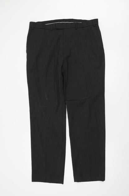 Moss Esq. Men's Black Dress Pants Size 36 Regular Fit