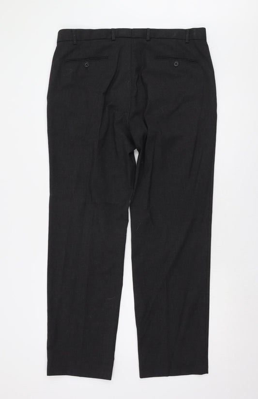 Moss Esq. Men's Black Dress Pants Size 36 Regular Fit