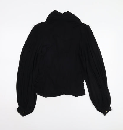 Jasper Conran Black Wrap Blouse, Women, Size 8, Elegant