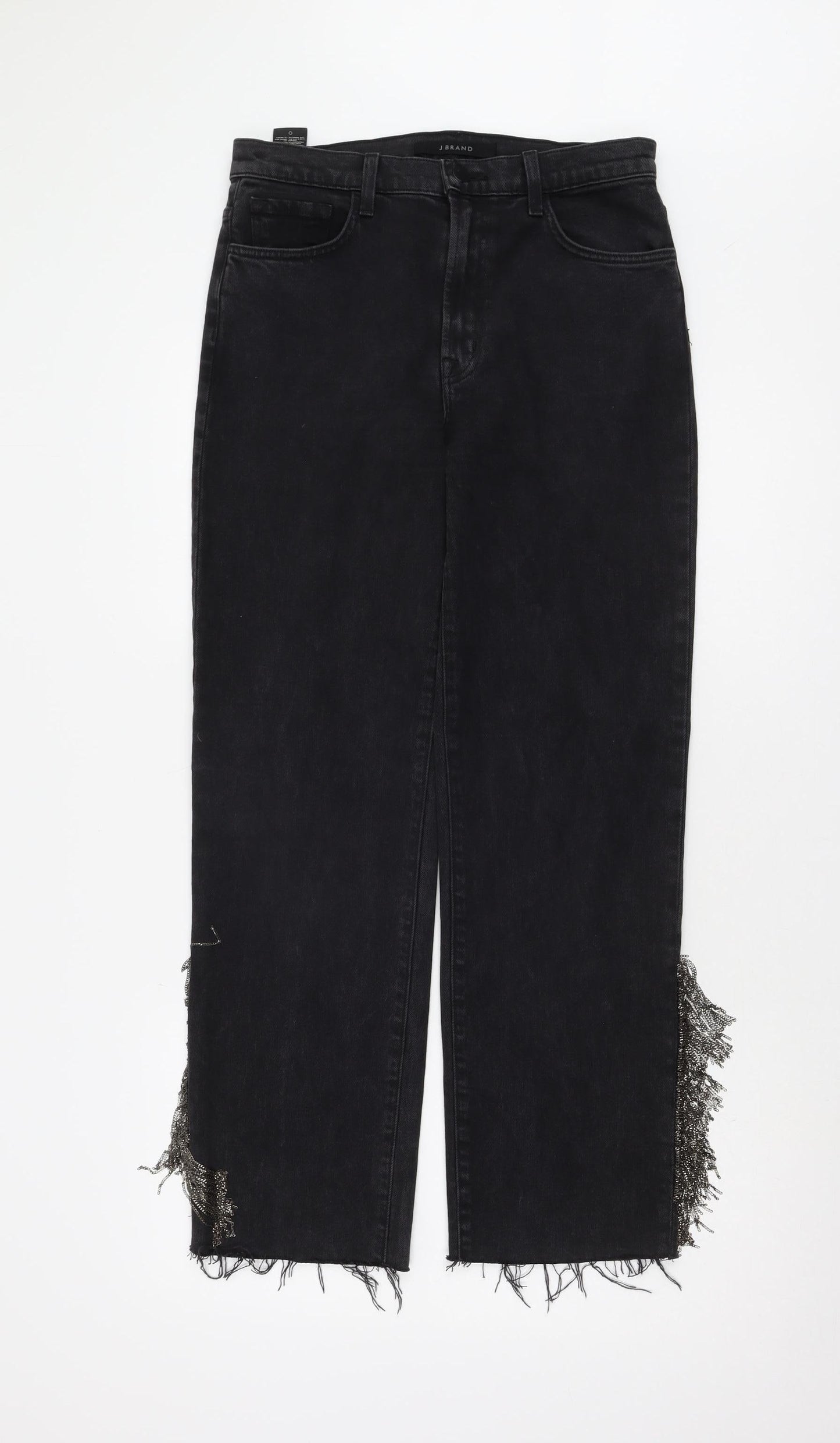 Womens UK Size 29 J Brand Regular Fit Straight Black Jeans