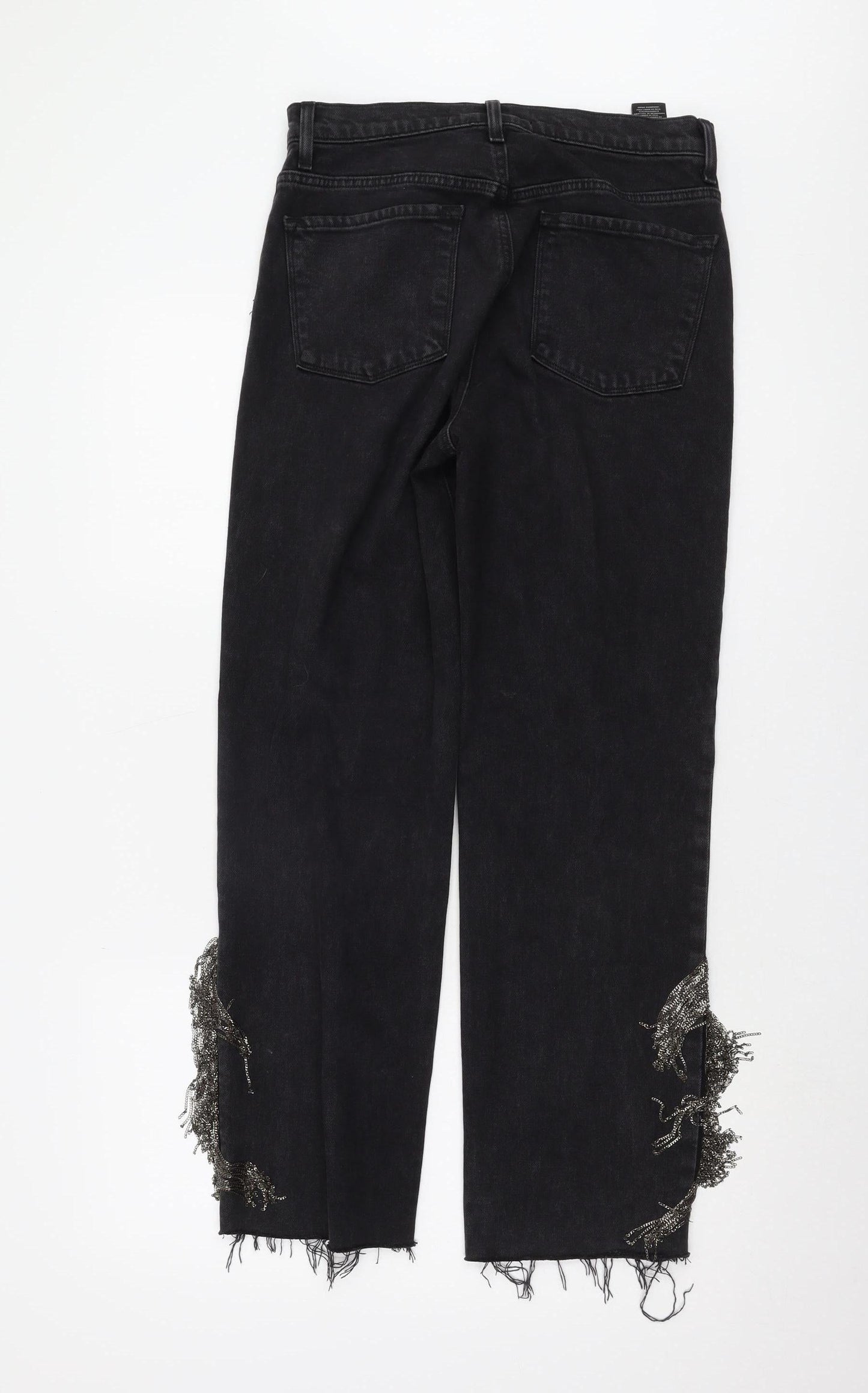 Womens UK Size 29 J Brand Regular Fit Straight Black Jeans