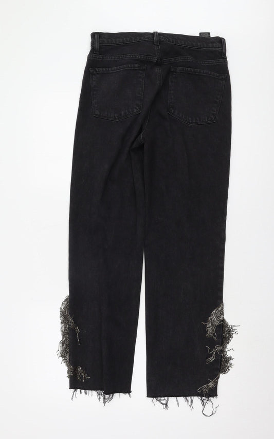 Womens UK Size 29 J Brand Regular Fit Straight Black Jeans