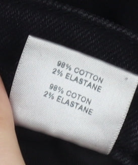 Womens UK Size 29 J Brand Regular Fit Straight Black Jeans