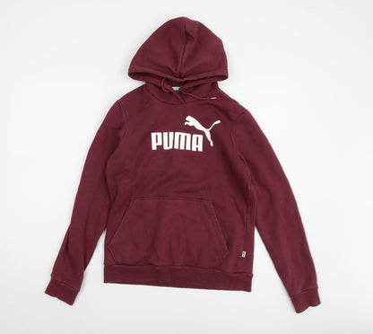 Puma Unisex Red Pullover Hoodie M Casual