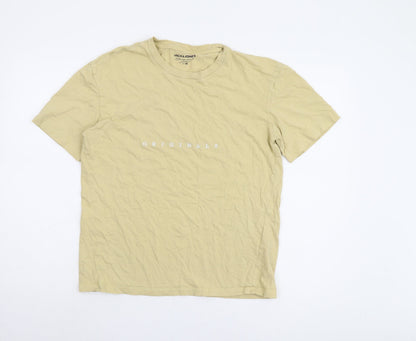 Mens UK Size M JACK & JONES Beige  T-Shirt
