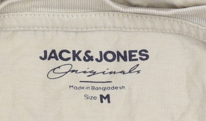 Mens UK Size M JACK & JONES Beige  T-Shirt