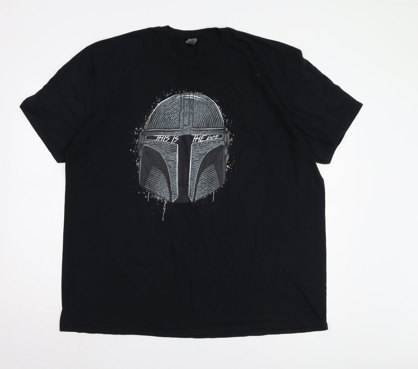 Mens UK Size 2XL Gildan Black  T-Shirt