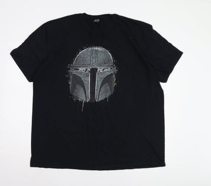 Mens UK Size 2XL Gildan Black  T-Shirt
