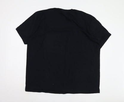 Mens UK Size 2XL Gildan Black  T-Shirt