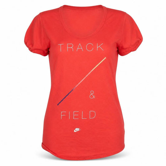Womens UK Size M Nike Red Basic T-Shirt