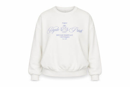 Stradivarius Women's White Logo Pullover Sweatshirt Size 12