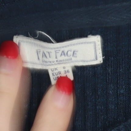 Womens UK Size 8 Fat Face Blue Pullover Jumper