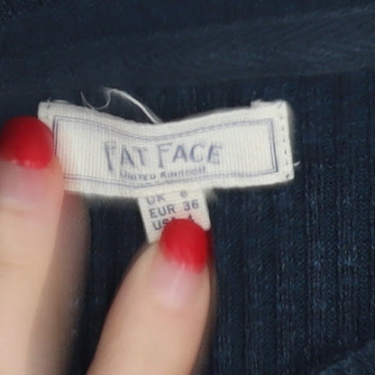 Womens UK Size 8 Fat Face Blue Pullover Jumper