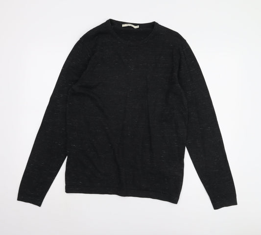 Jack & Jones Men’s Black Medium Pullover Jumper