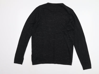 Jack & Jones Men’s Black Medium Pullover Jumper