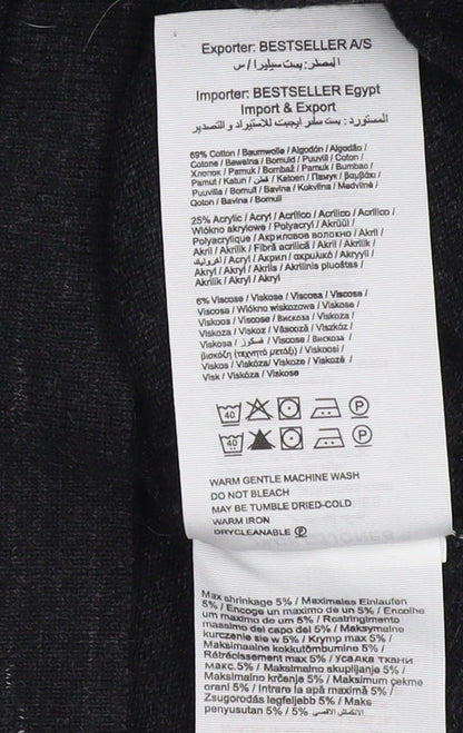 Jack & Jones Men’s Black Medium Pullover Jumper