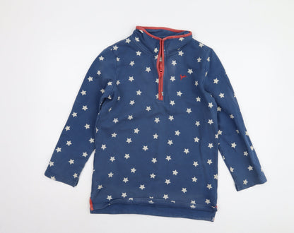 Joules Girls Blue Star 1/4 Zip Sweatshirt 11-12 Years