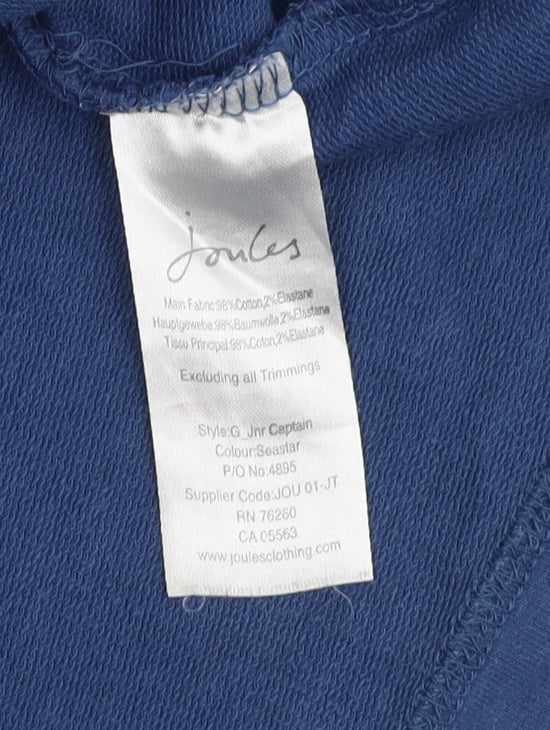 Joules Girls Blue Star 1/4 Zip Sweatshirt 11-12 Years