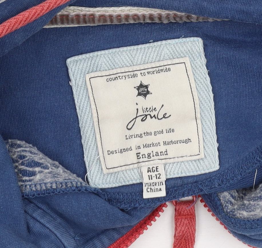 Joules Girls Blue Star 1/4 Zip Sweatshirt 11-12 Years