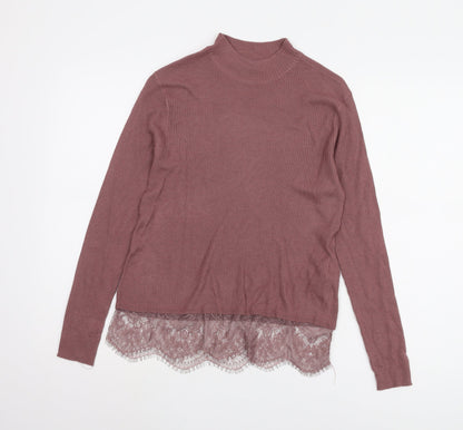 Womens UK Size S JACQUELINE de YONG Purple Pullover Jumper