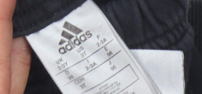Adidas Boys Black Joggers, 2-3 Years, Casual Elastic Waist