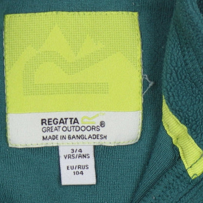 Regatta Boys Green Fleece Henley Sweatshirt 3-4 Years