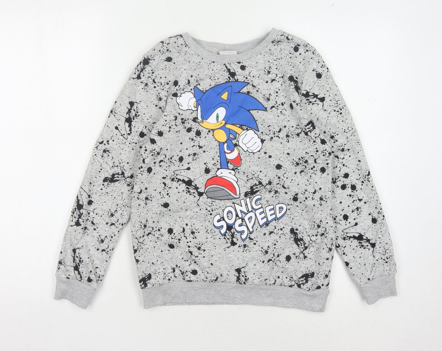 George Boys Grey Sonic Speed Pullover Sweatshirt 10-11 Years