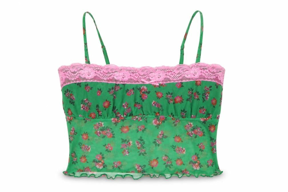 Womens UK Size S Urban Outfitters Green Camisole Tank