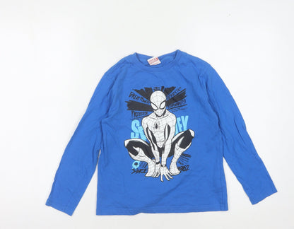 Primark Boys Blue Spider-Man Graphic Long Sleeve T-Shirt