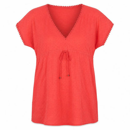 Womens UK Size 18 Debenhams Red Basic T-Shirt