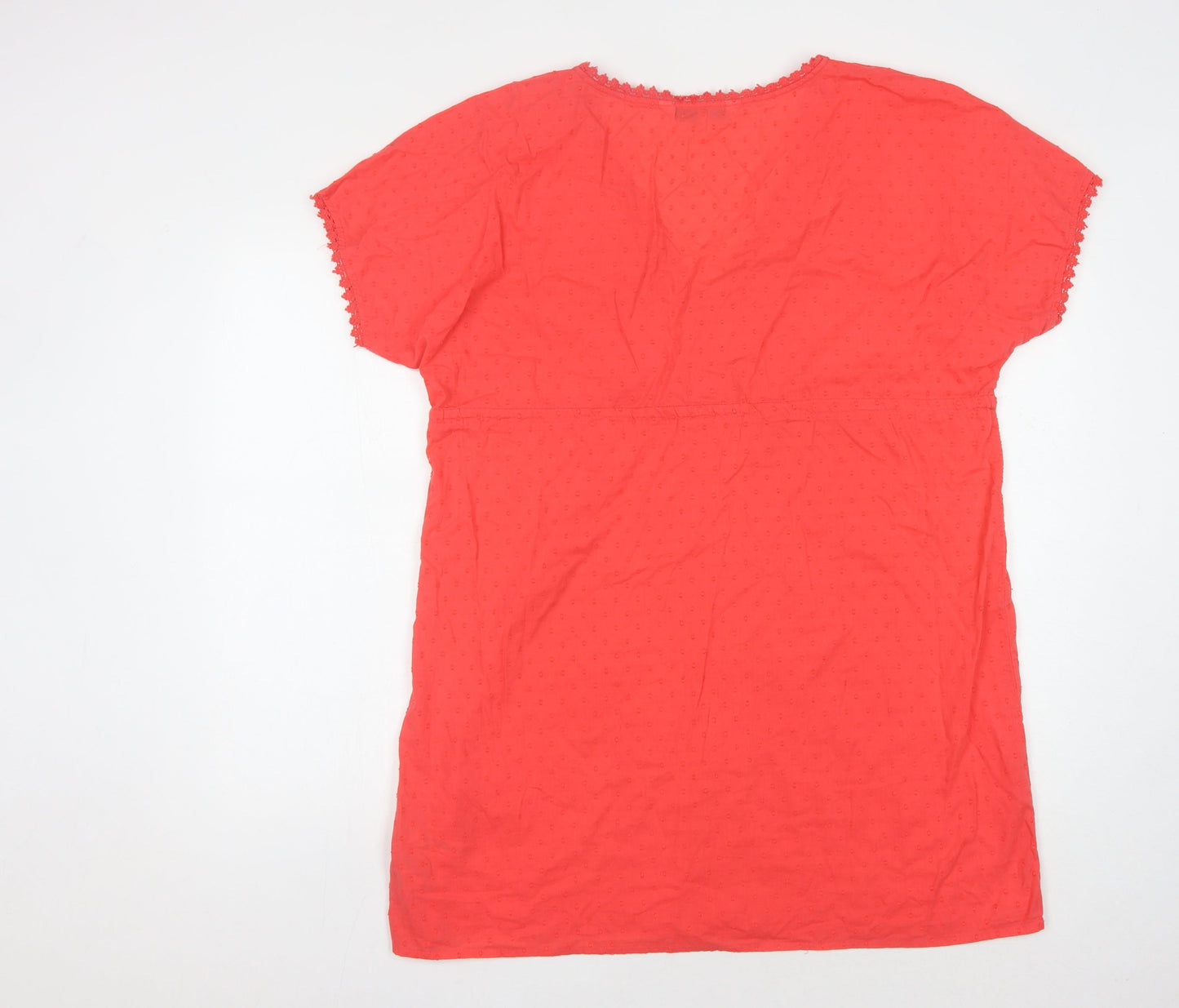 Womens UK Size 18 Debenhams Red Basic T-Shirt
