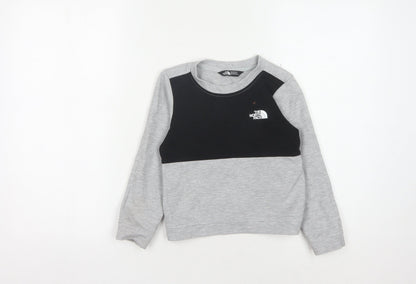 The North Face Boys Grey/Black Pullover Sweatshirt 5-6 Years