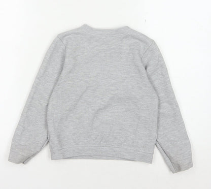 The North Face Boys Grey/Black Pullover Sweatshirt 5-6 Years