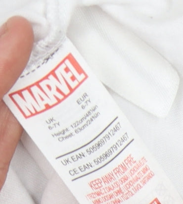 Marvel Boys White Superhero Long Sleeve T-Shirt 5-6 Years