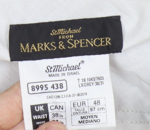Marks & Spencer Men's Grey Dress Pants 38 Regular