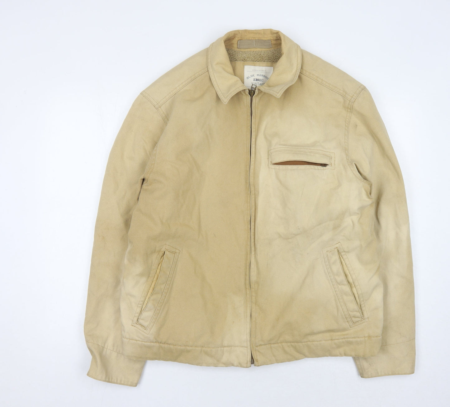 Mens UK Size L Marks and Spencer Beige Basic Jacket
