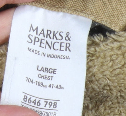 Mens UK Size L Marks and Spencer Beige Basic Jacket